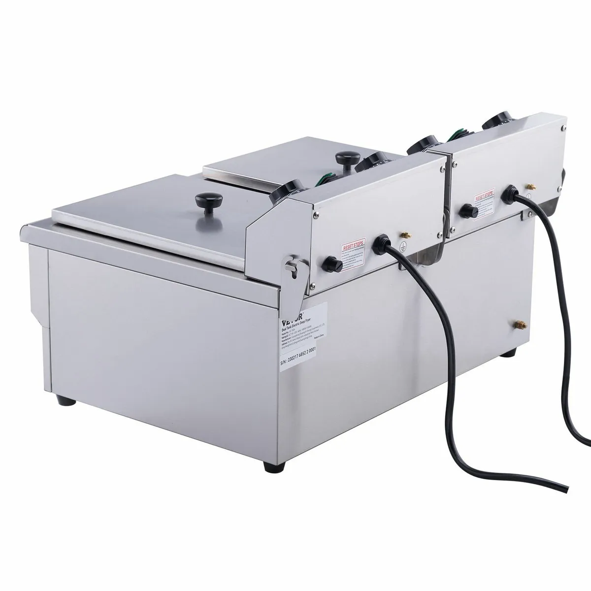 20L Dual Tank 5000W Commercial Electric Deep Fryer - Image 2