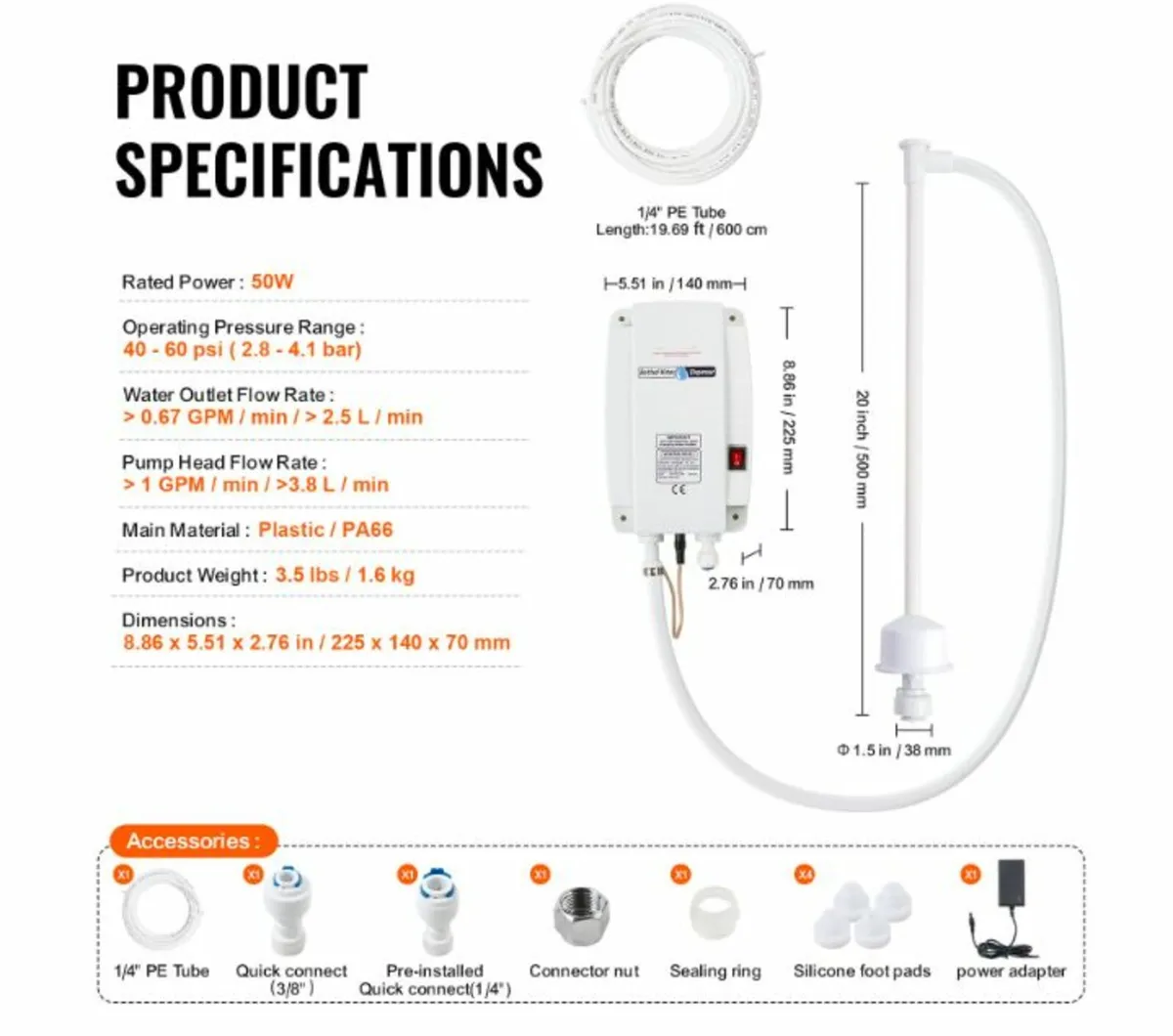 1 Gallon Water Dispenser Pump 40psi Coffee Maker - Image 3