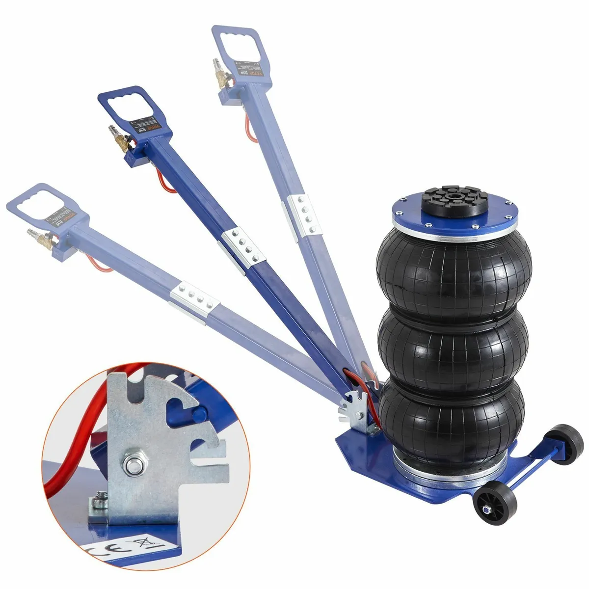 3 Ton/6600 lbs Triple Bag Air Jack with Six Steel - Image 1