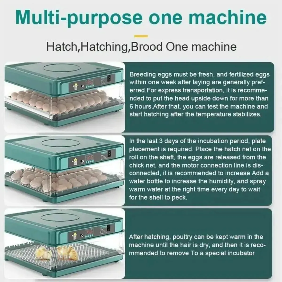 36 Egg Incubator with Drawers Automatic - Image 3