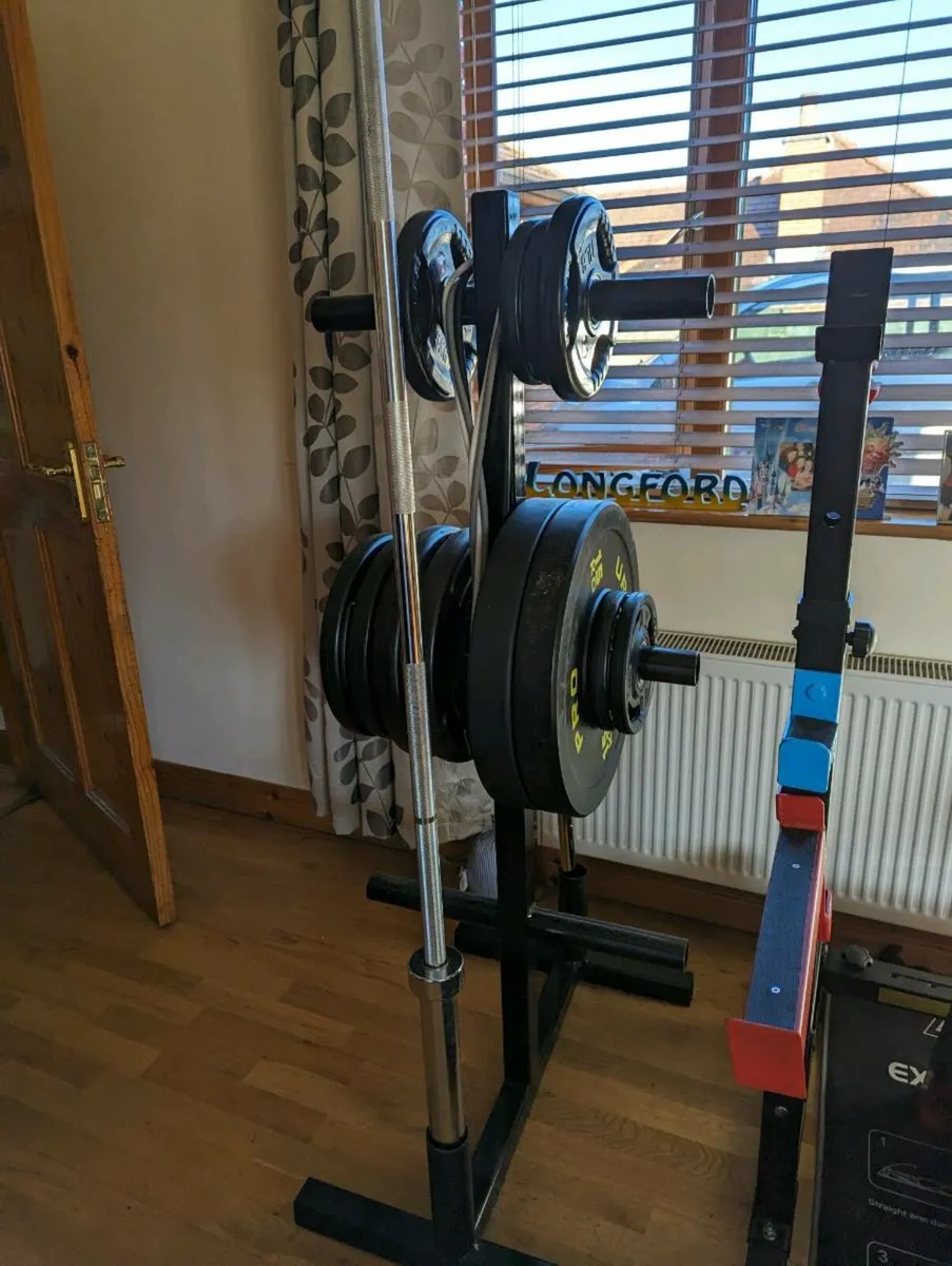 Barbell and weights for sale - Image 1