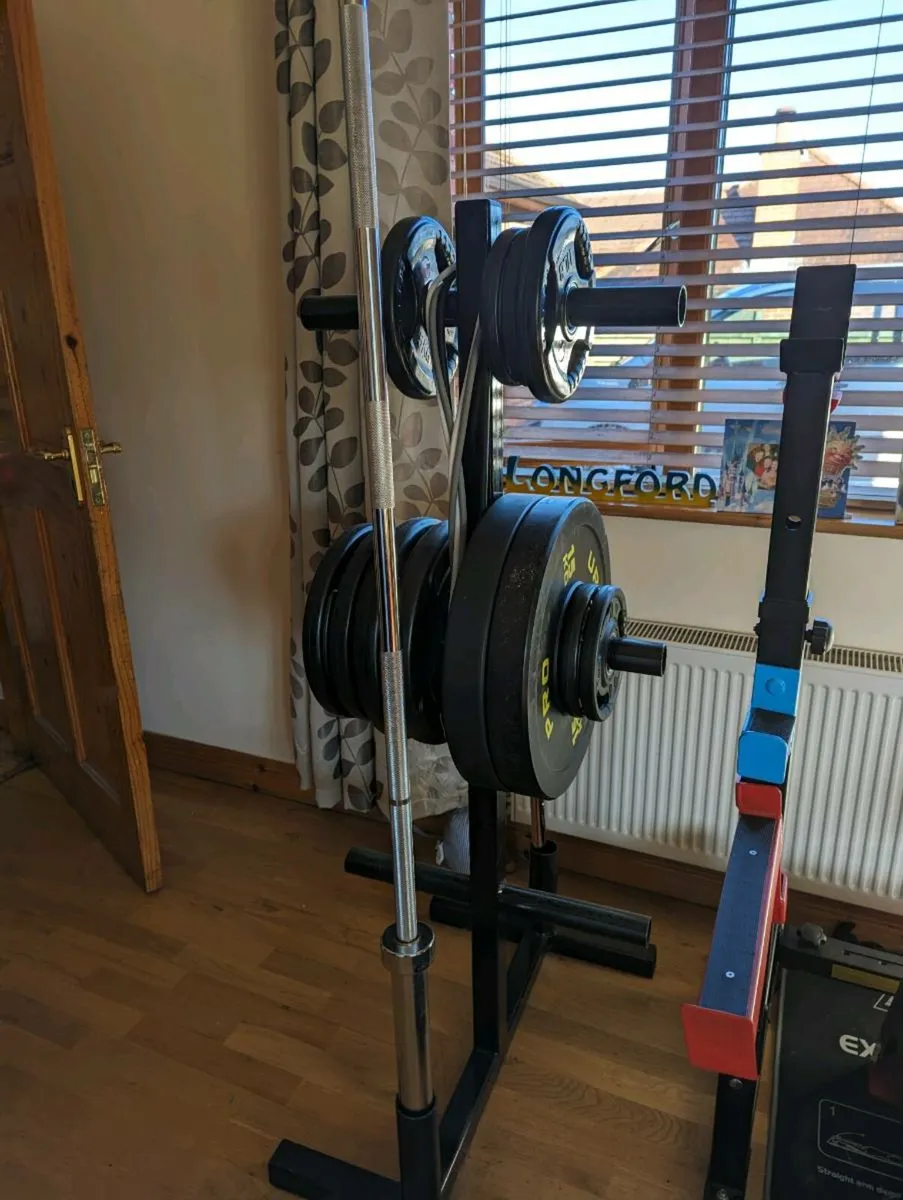 Barbell and weights for sale - Image 3