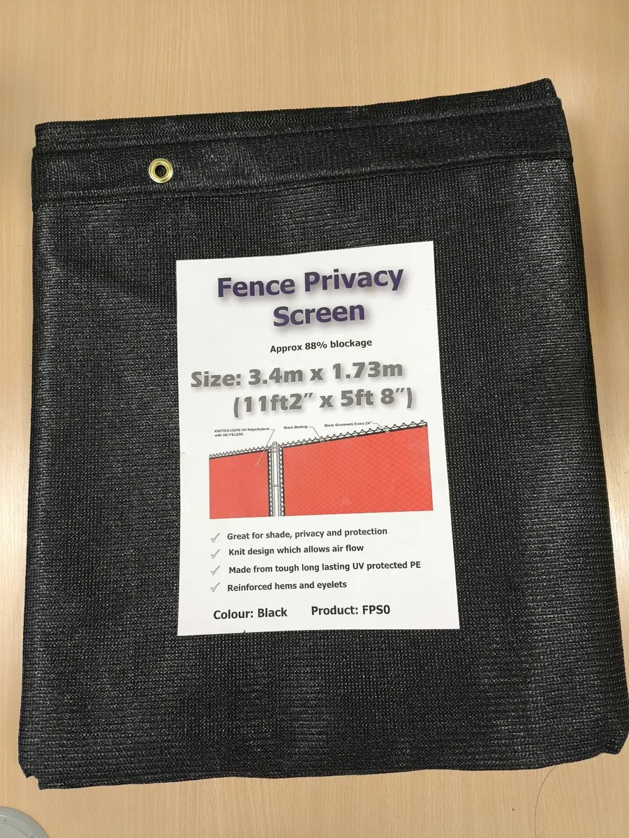 Privacy Fence Screens 1.7m x 3.4m ( 6'-11')  Black - Image 1