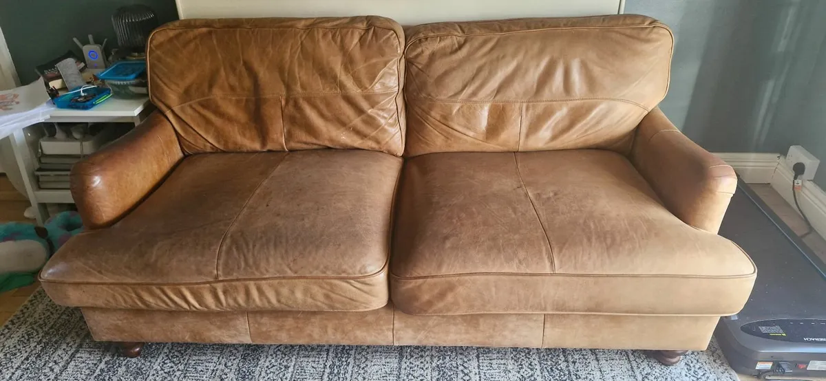 Leather 3 seater sofa