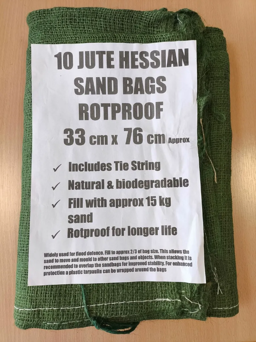 Sandbags Rotproof Hessian 33cm x 76cm - pack of 10 - Image 4