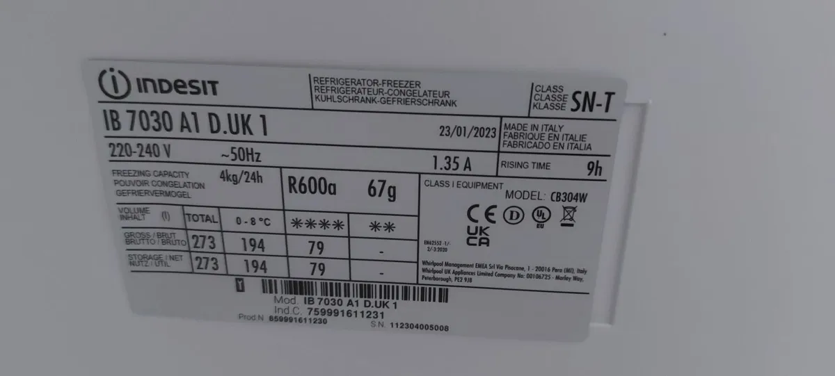 Integrated Fridge Freezer - Image 3