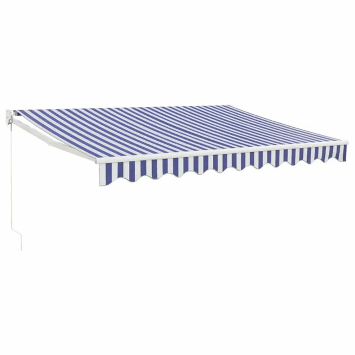 Retractable Awning Blue and White 3x2.5 m Fabric a - Image 2
