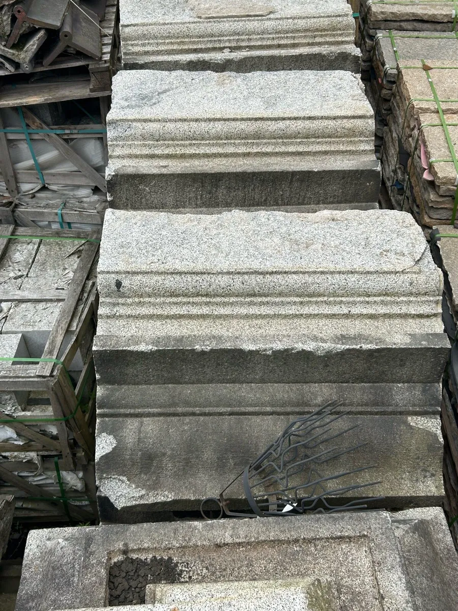 Ornate granite string course pieces - Image 2