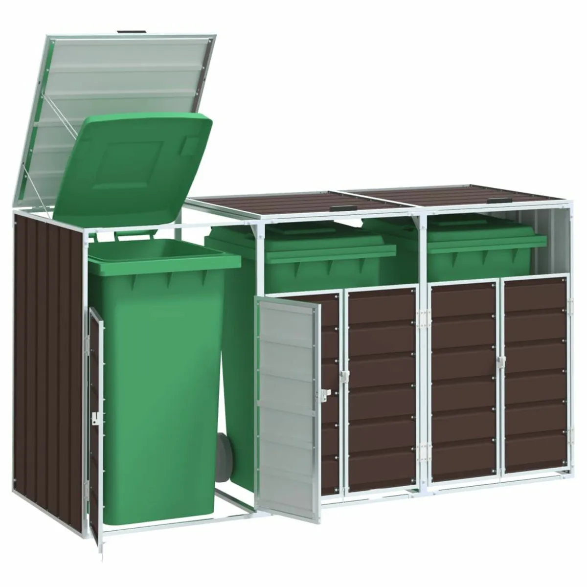 Wheelie Bin Storage for Triple Bins Anthracite 216 - Image 1