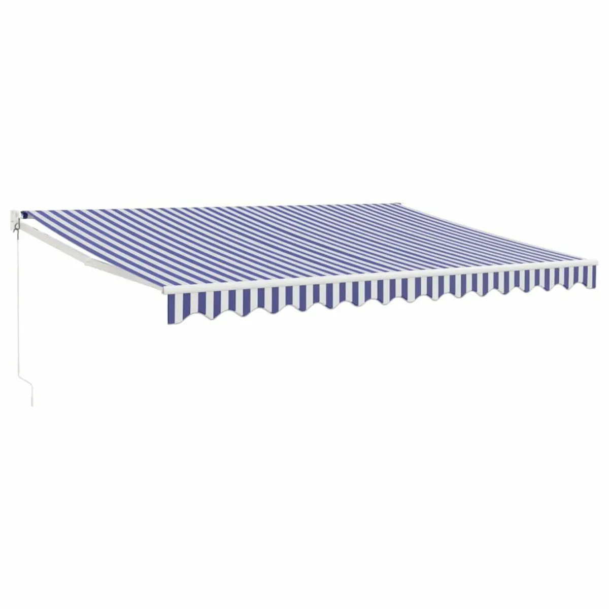 Retractable Awning Blue and White 4.5x3 m Fabric a - Image 2