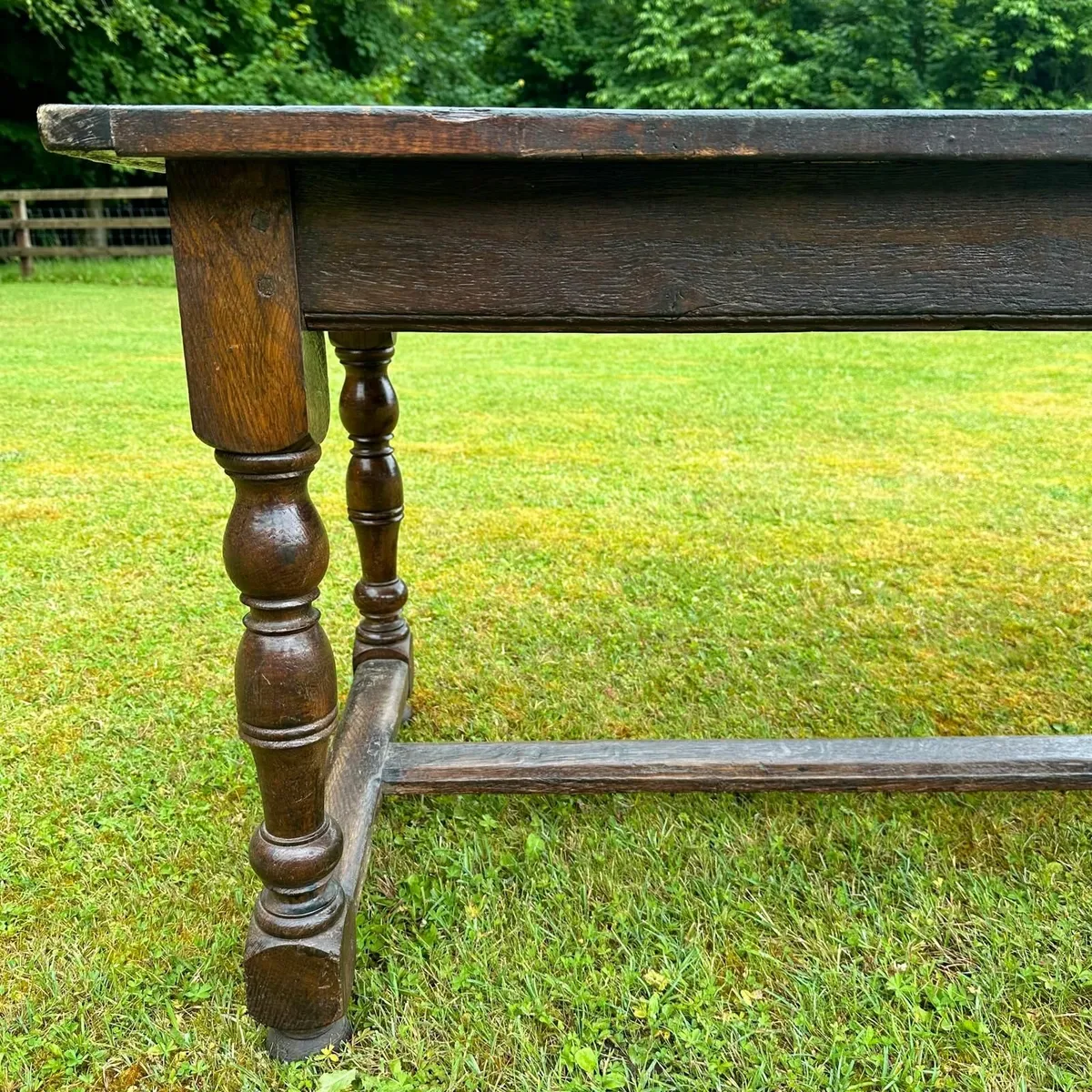 Oak Farmhouse Kitchen Dining Table - Image 2