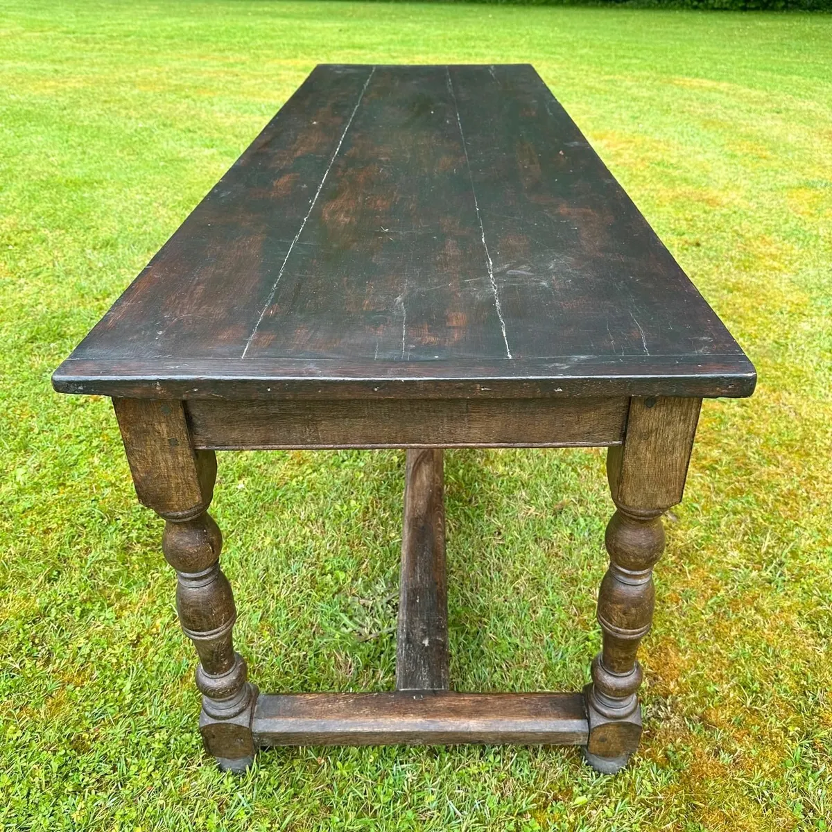 Oak Farmhouse Kitchen Dining Table - Image 3
