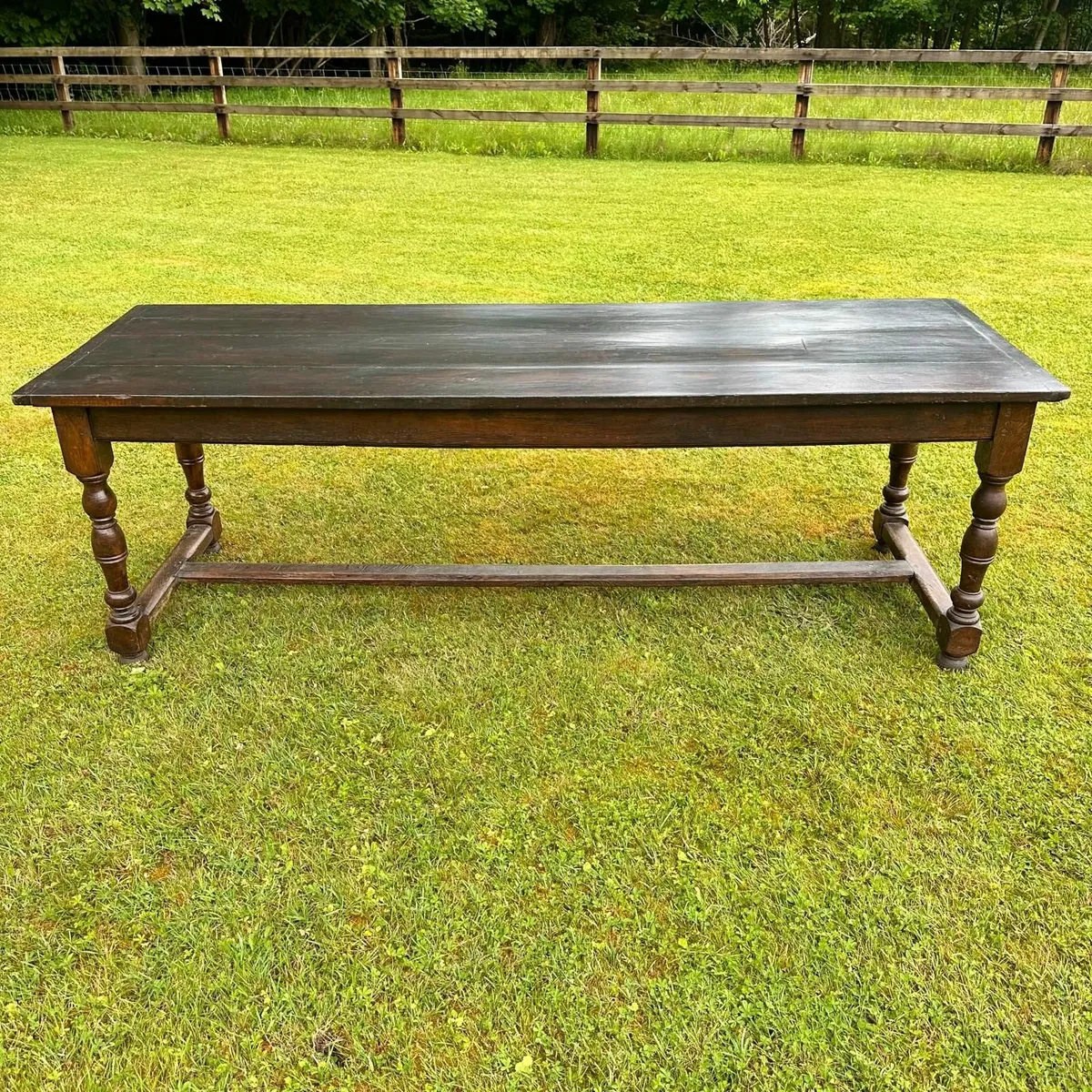 Oak Farmhouse Kitchen Dining Table - Image 4
