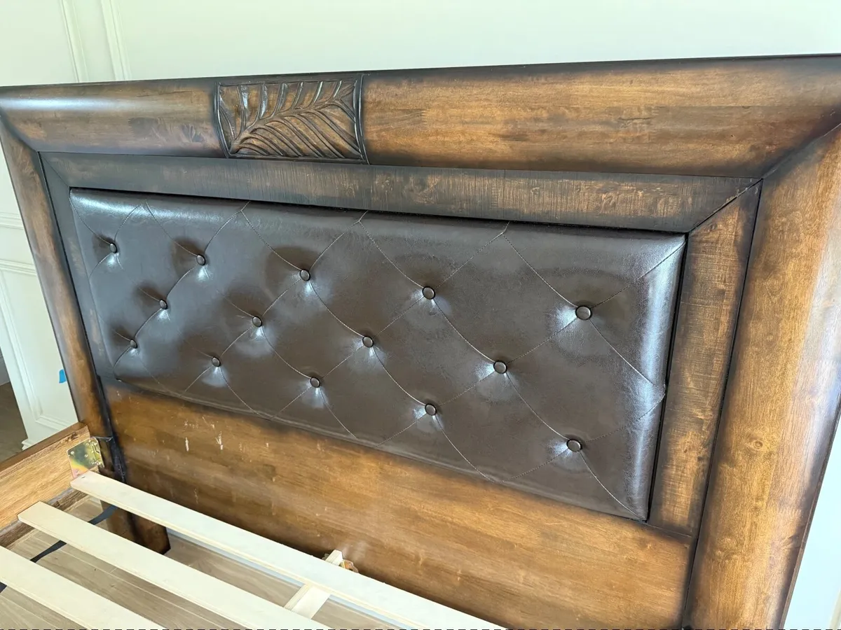 Solid Mahogany King Size Bed for sale - Image 2