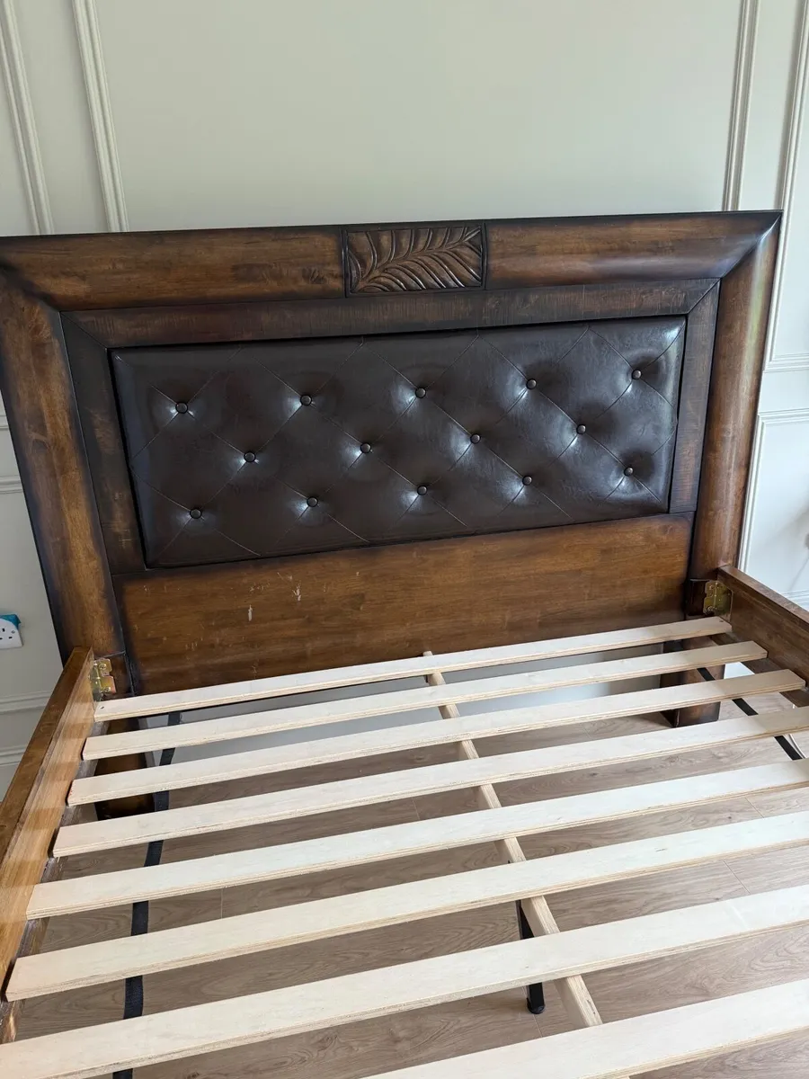 Solid Mahogany King Size Bed for sale - Image 4