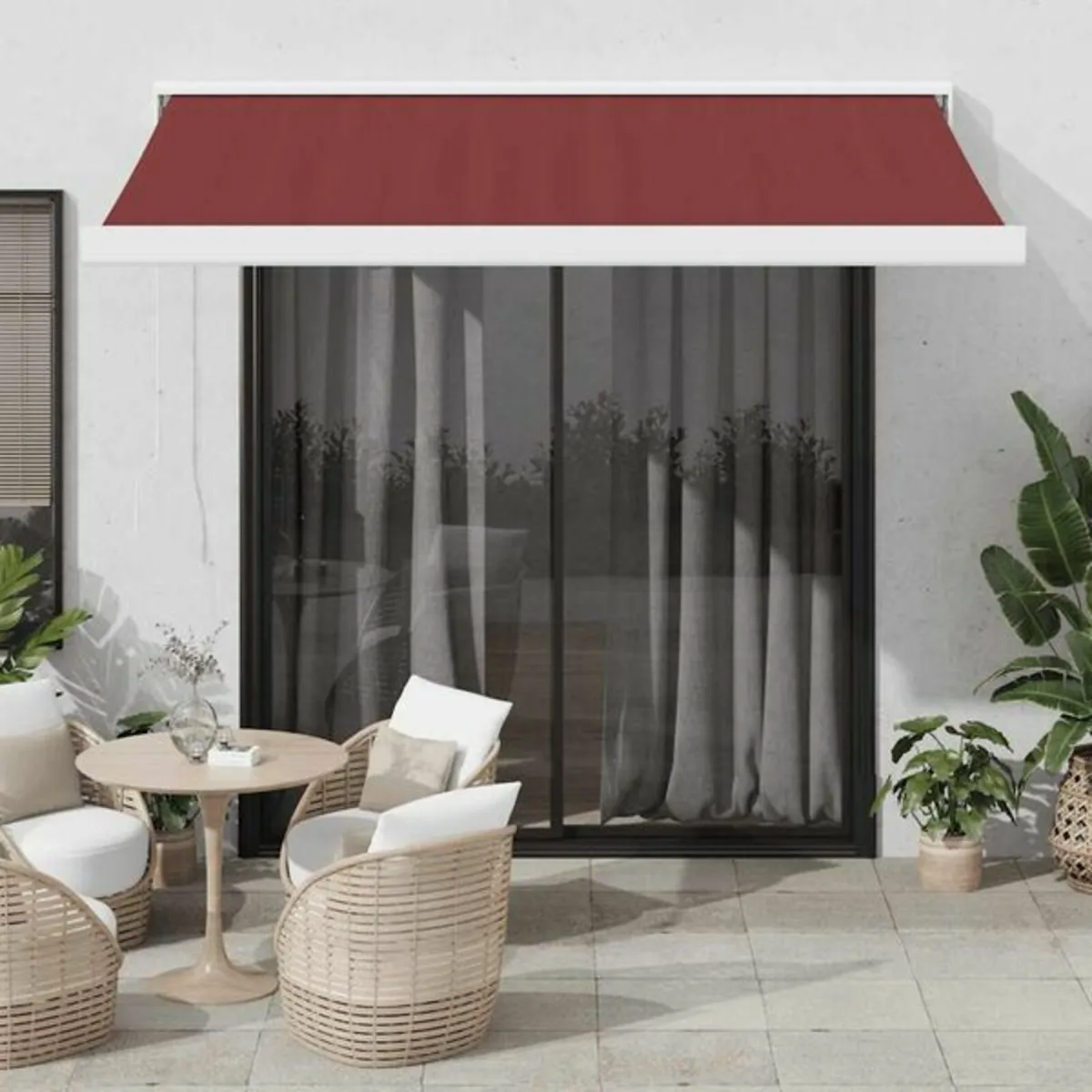 Automatic Retractable Awning Burgundy 350x250 cmAu - Image 1