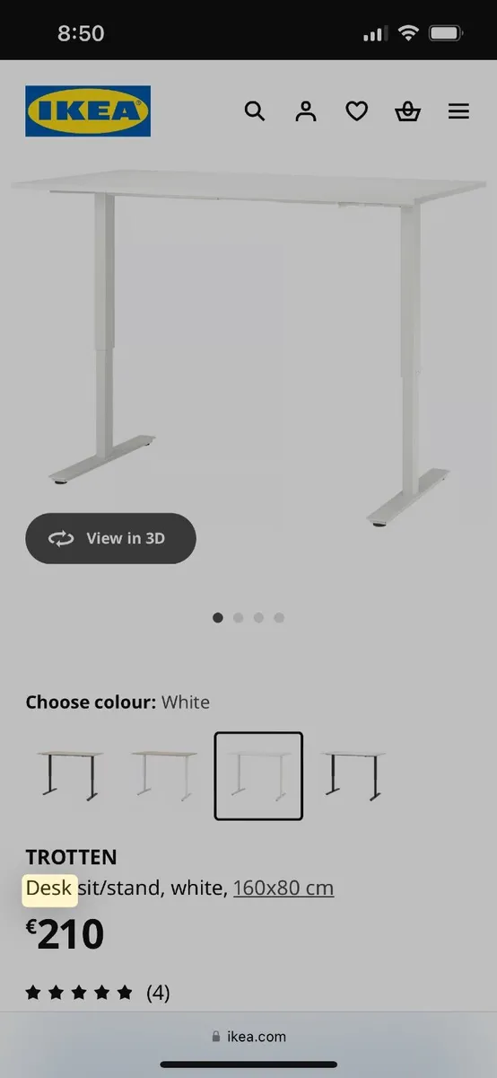Desk sit/stand and chair - Image 1