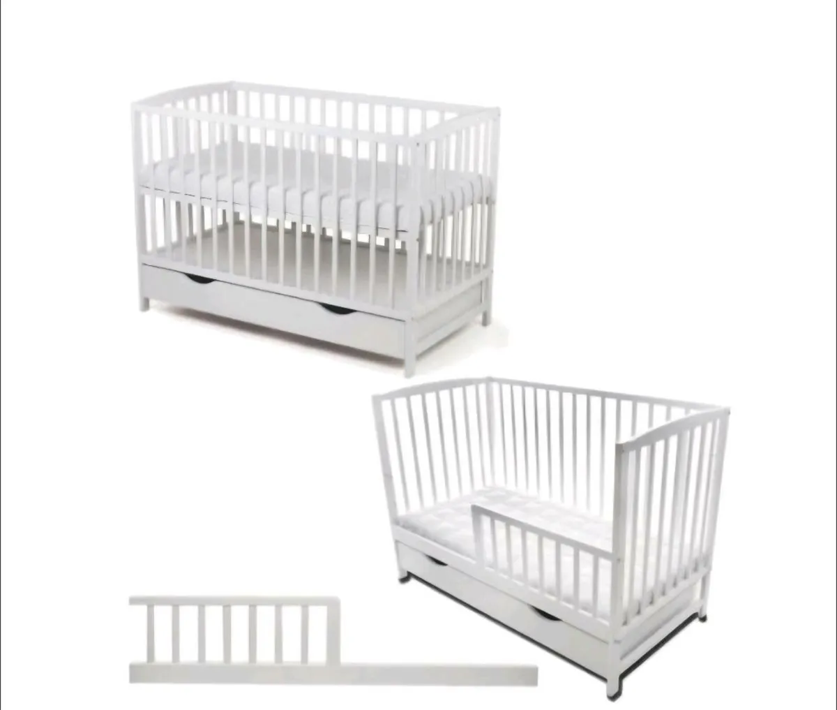 ,,Rocking" Cot bed with brand new mattress - Image 1