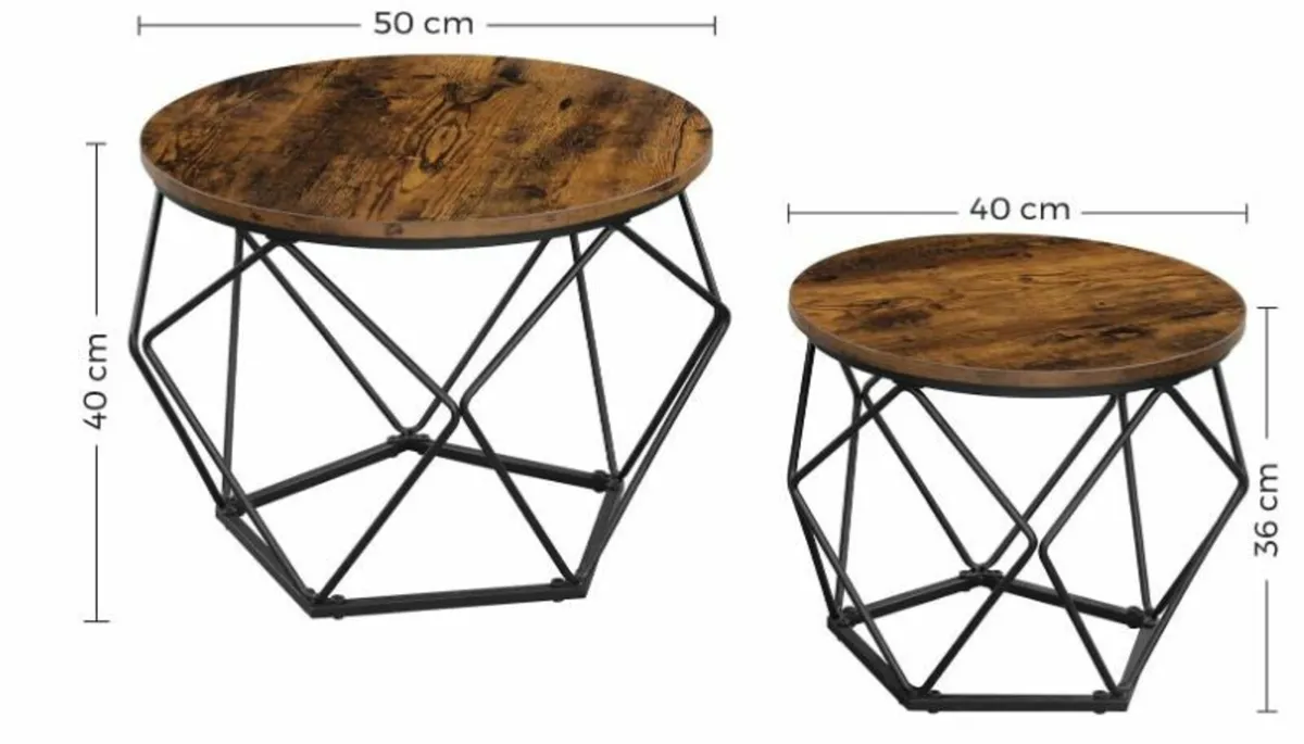 Round Coffee Table, Set - Image 4