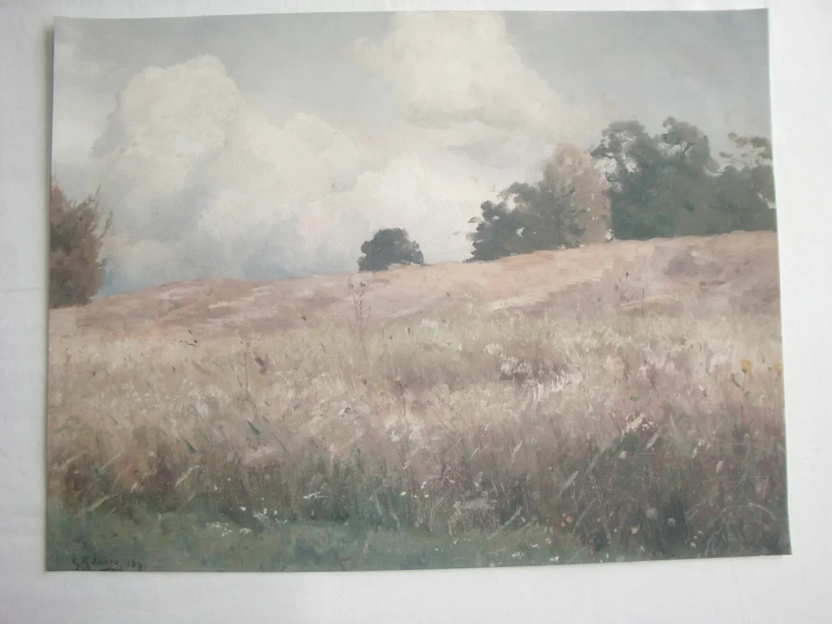 Five picture prints painting landscape and sleigh - Image 3