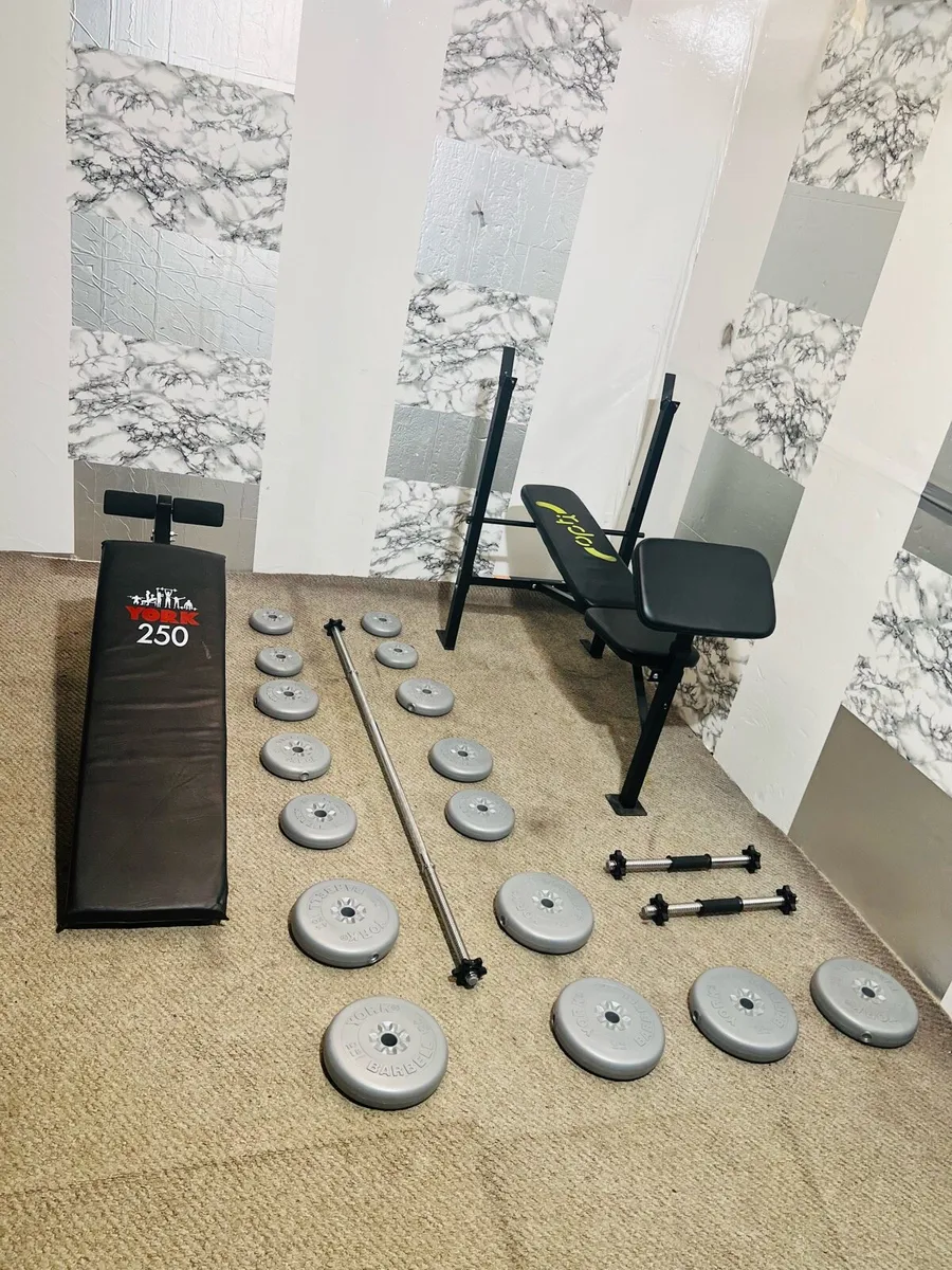 2 X weight bench’s 50 kg weights barbell dumbbells - Image 4