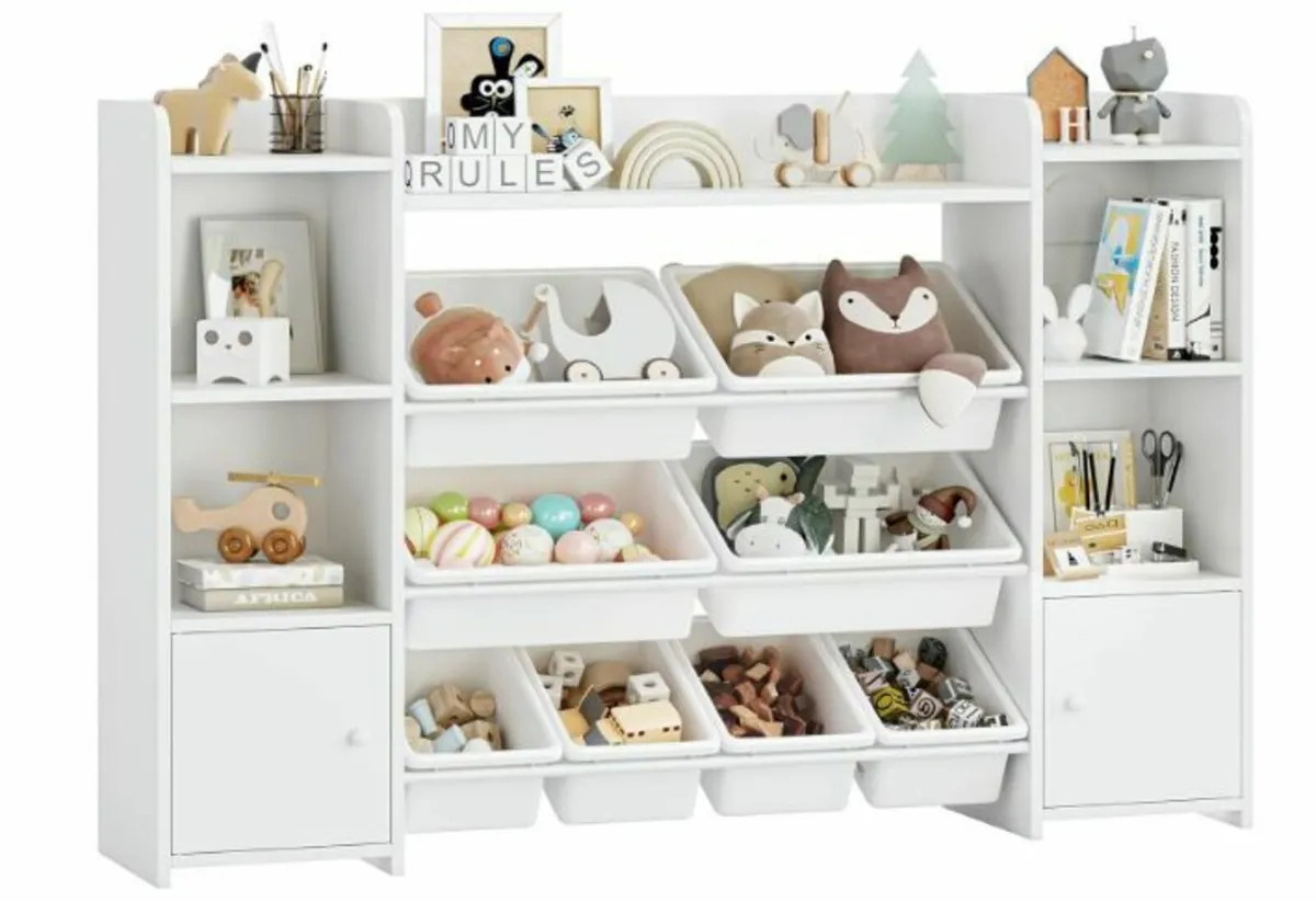 Children's Shelf with 8 Boxes - Image 1