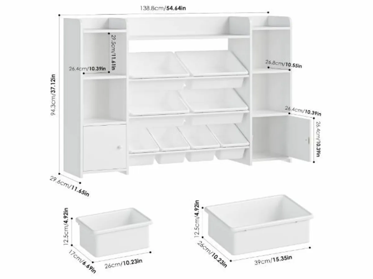 Children's Shelf with 8 Boxes - Image 2