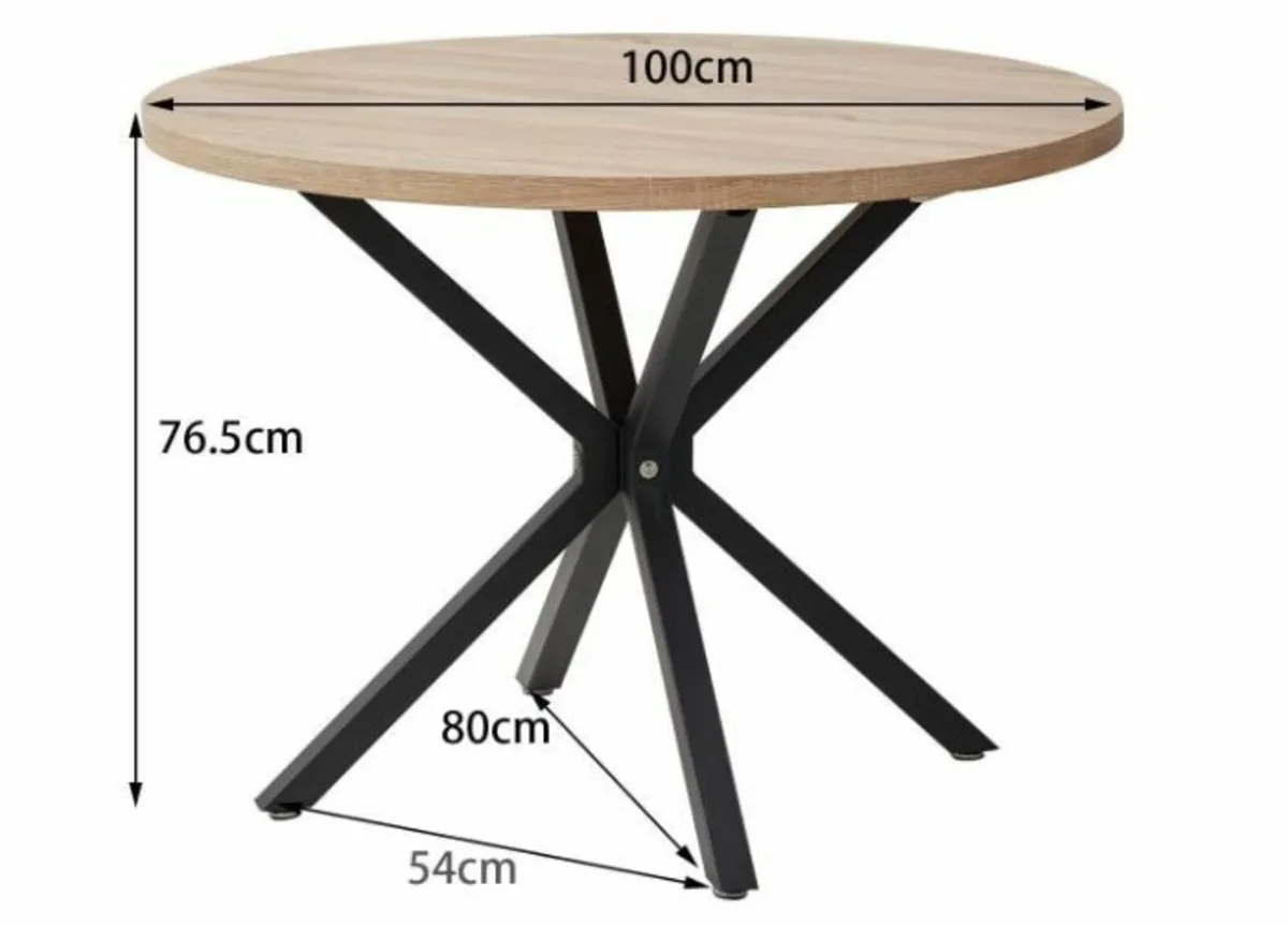 HOME Dining Set 5-Piece 100 cm - Image 2
