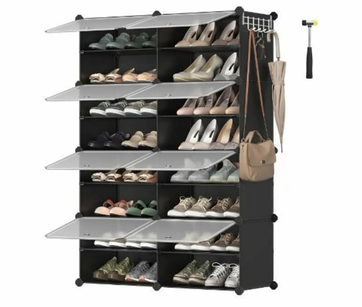 Shoe Rack 8, Compartments Shoe Cabinet - Image 1