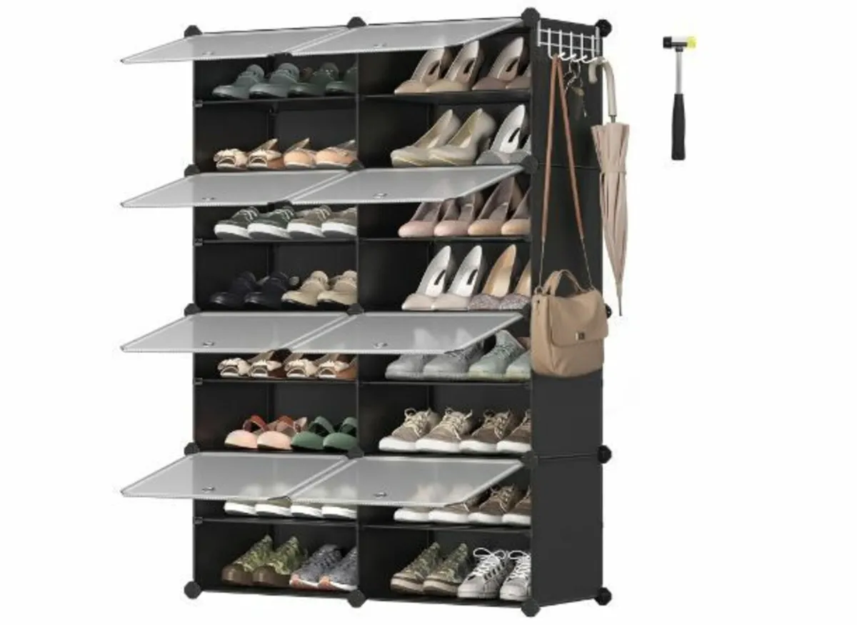 Shoe Rack 8, Compartments Shoe Cabinet - Image 2