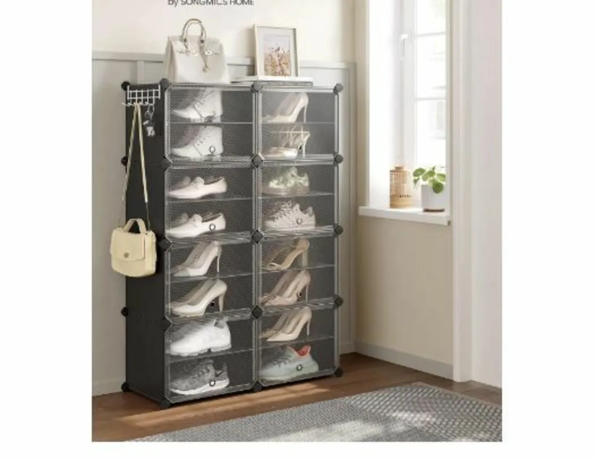 Shoe Rack 8, Compartments Shoe Cabinet - Image 3