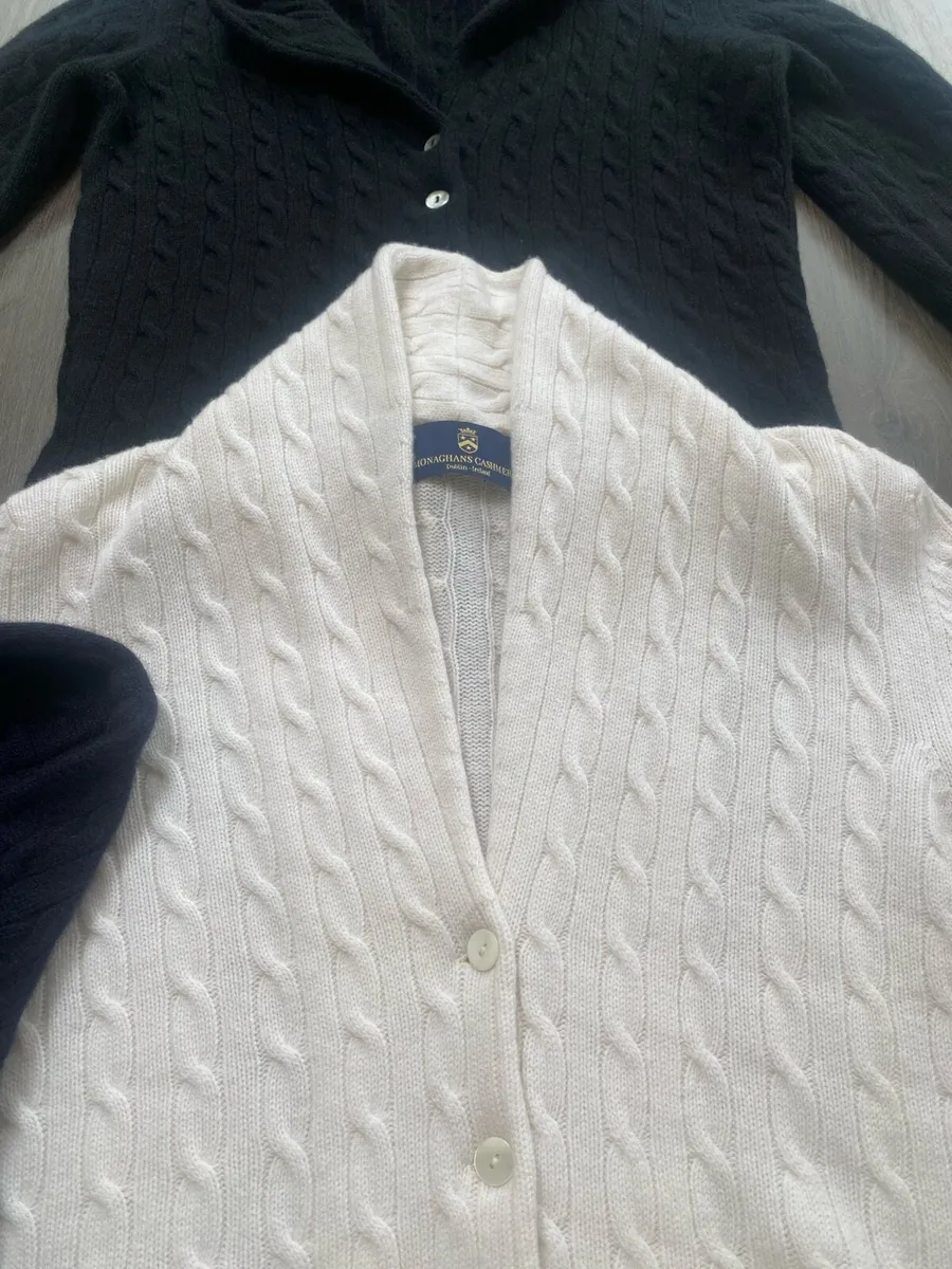 3 cashmere cableknit cardigans - Image 2