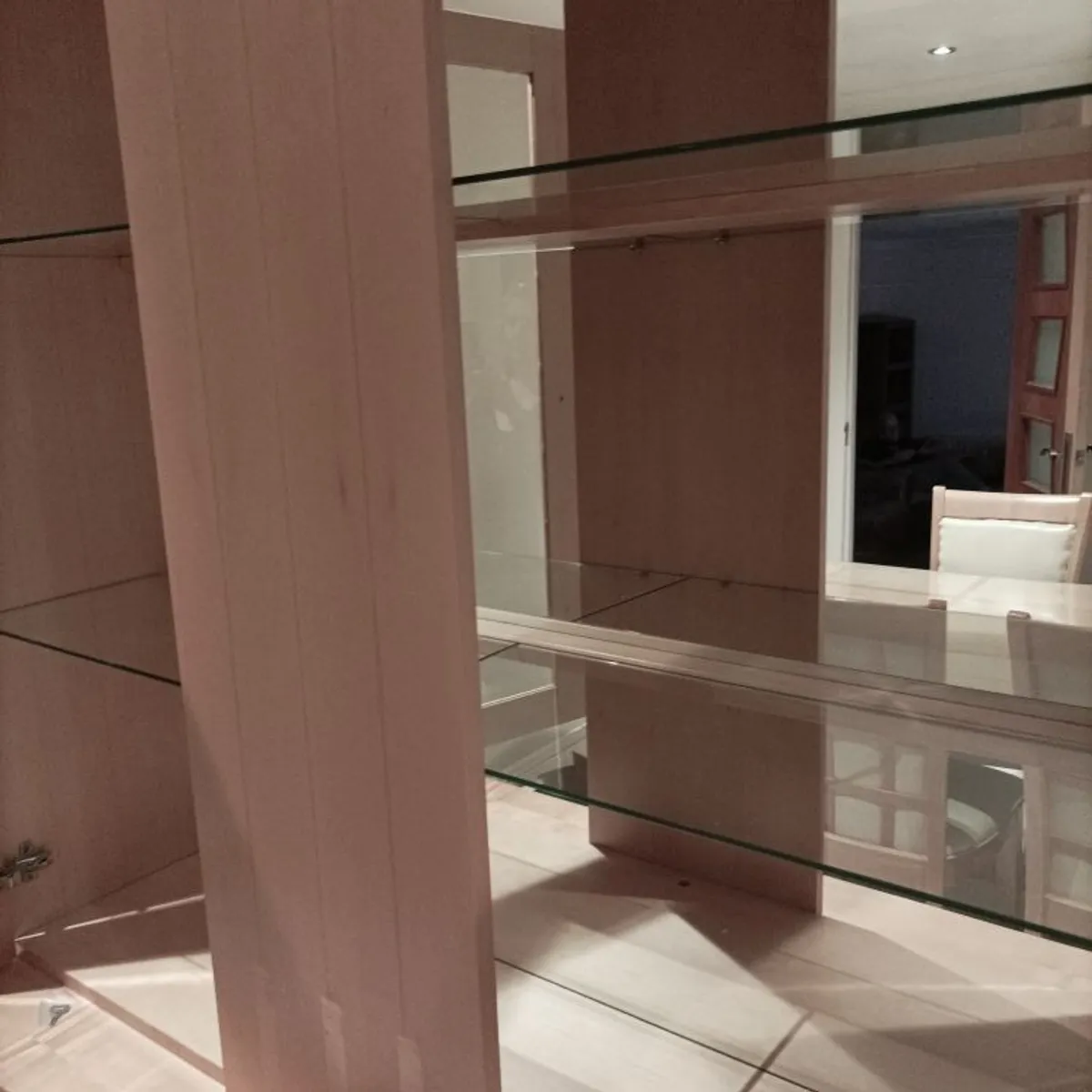 dining room table & chairs + 2 cabinets, 1 with glass display - Image 3