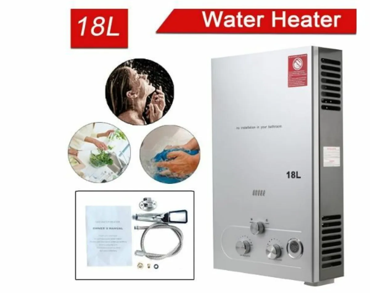 Tankless Gas Water Heater, 18L - Image 1