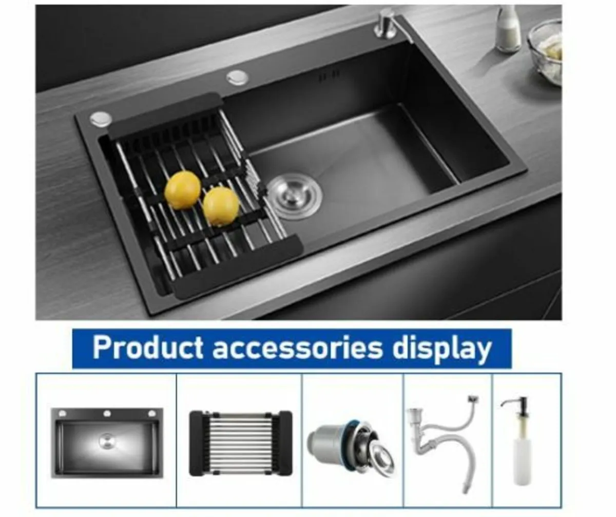 Kitchen Sink, 304 Stainless Steel - Image 4