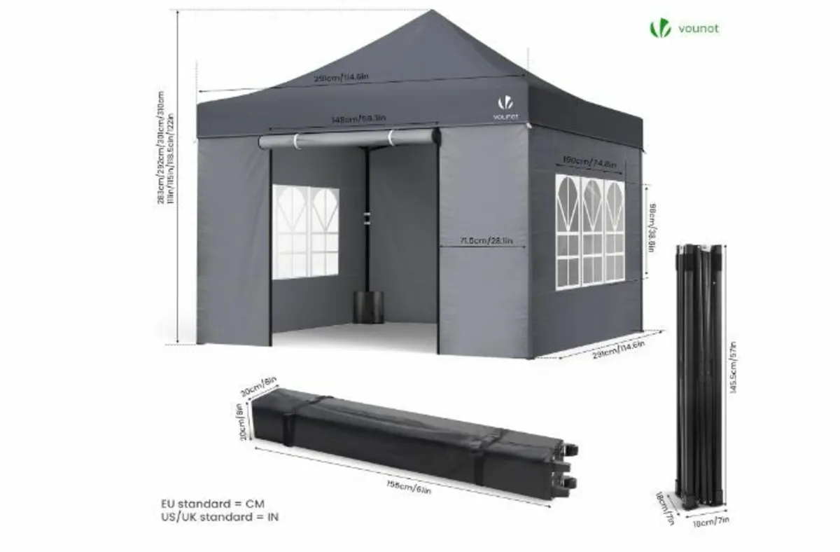 Gazebo 3 x 3 m Waterproof Stable - Image 2