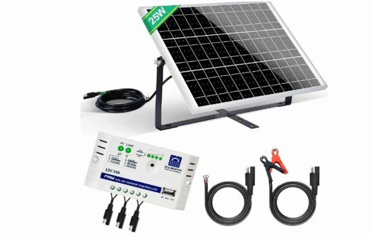 25 W 12 V Monocrystalline Solar Panel Kit - Image 1