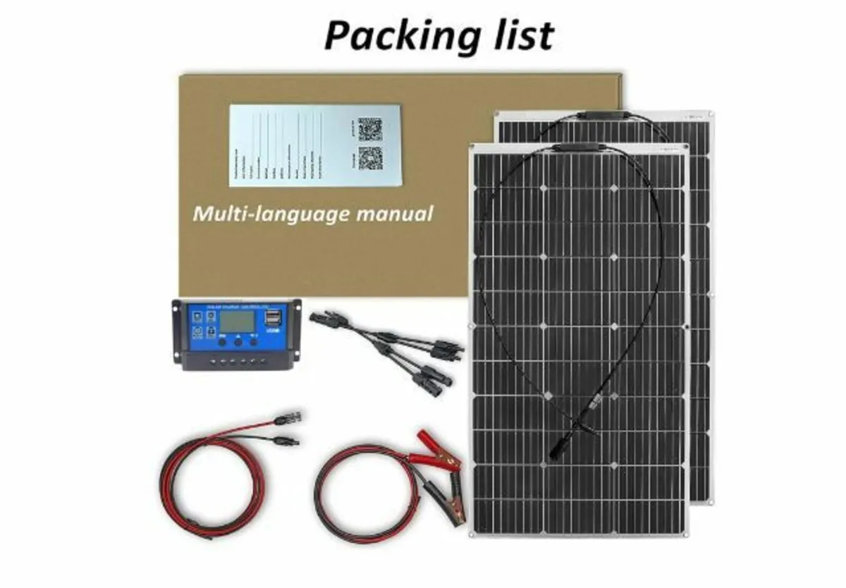 200 W 12 V Solar Panel Flexible Kit - Image 4
