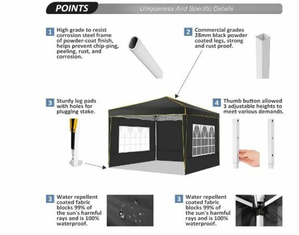 3 x 3 m gazebo - Image 3