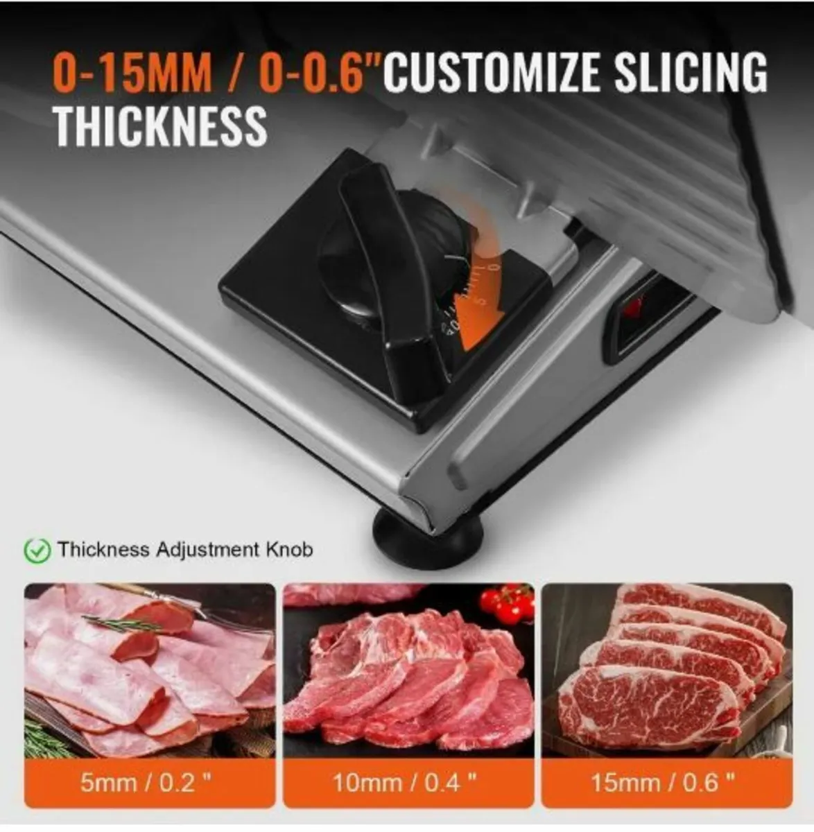 Meat Slicer, 180W Electric Deli Food - Image 3