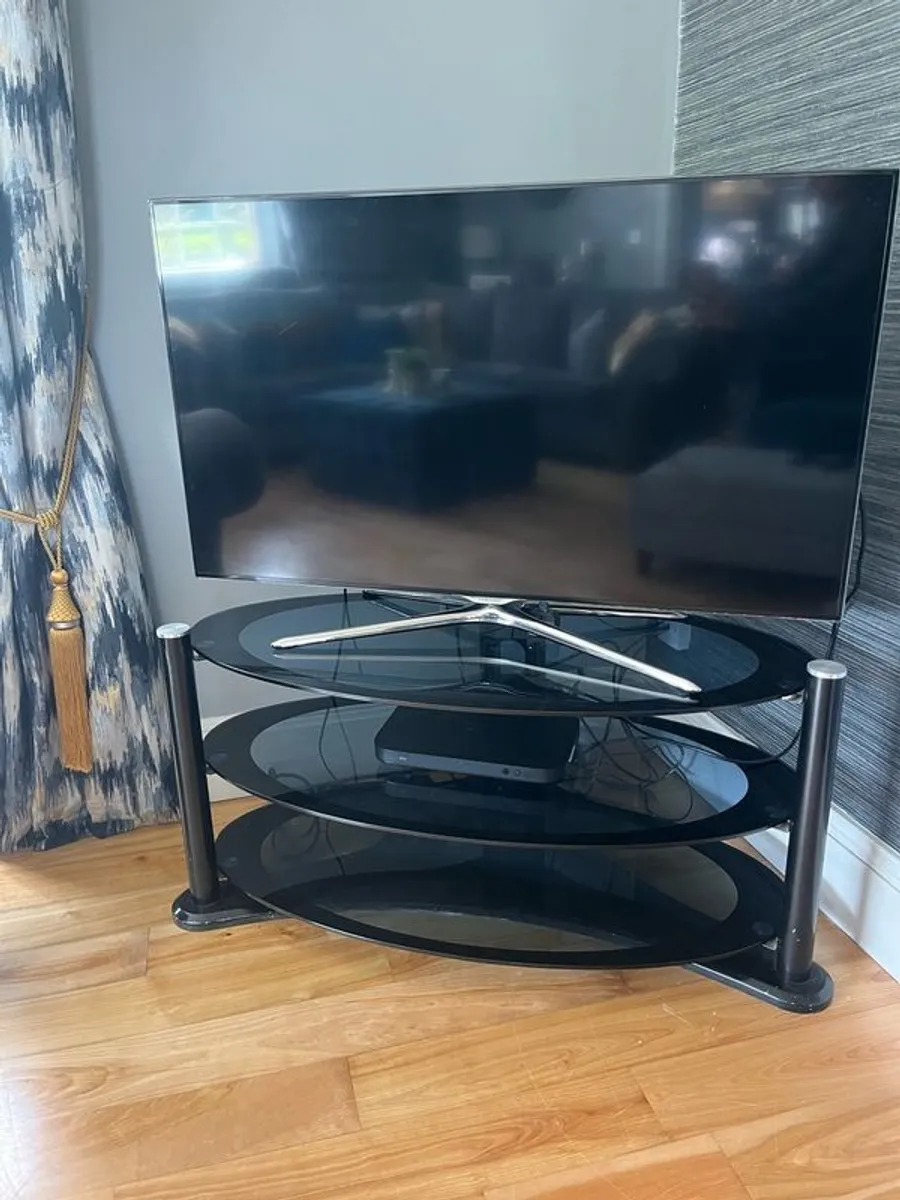 Black Glass TV Unit - Image 1