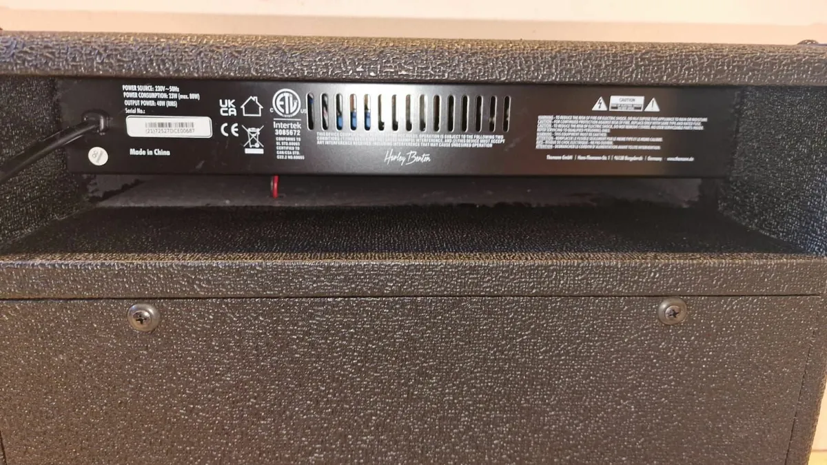Bass guitar, amp & stand - Image 4