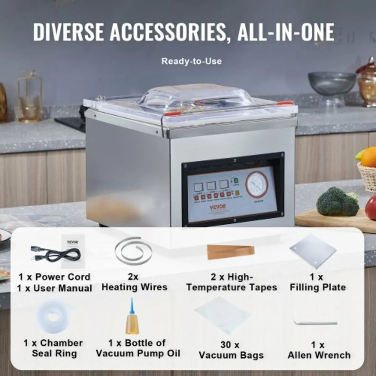 Chamber Vacuum Sealer, 320W Sealing Power, Vacuum - Image 3