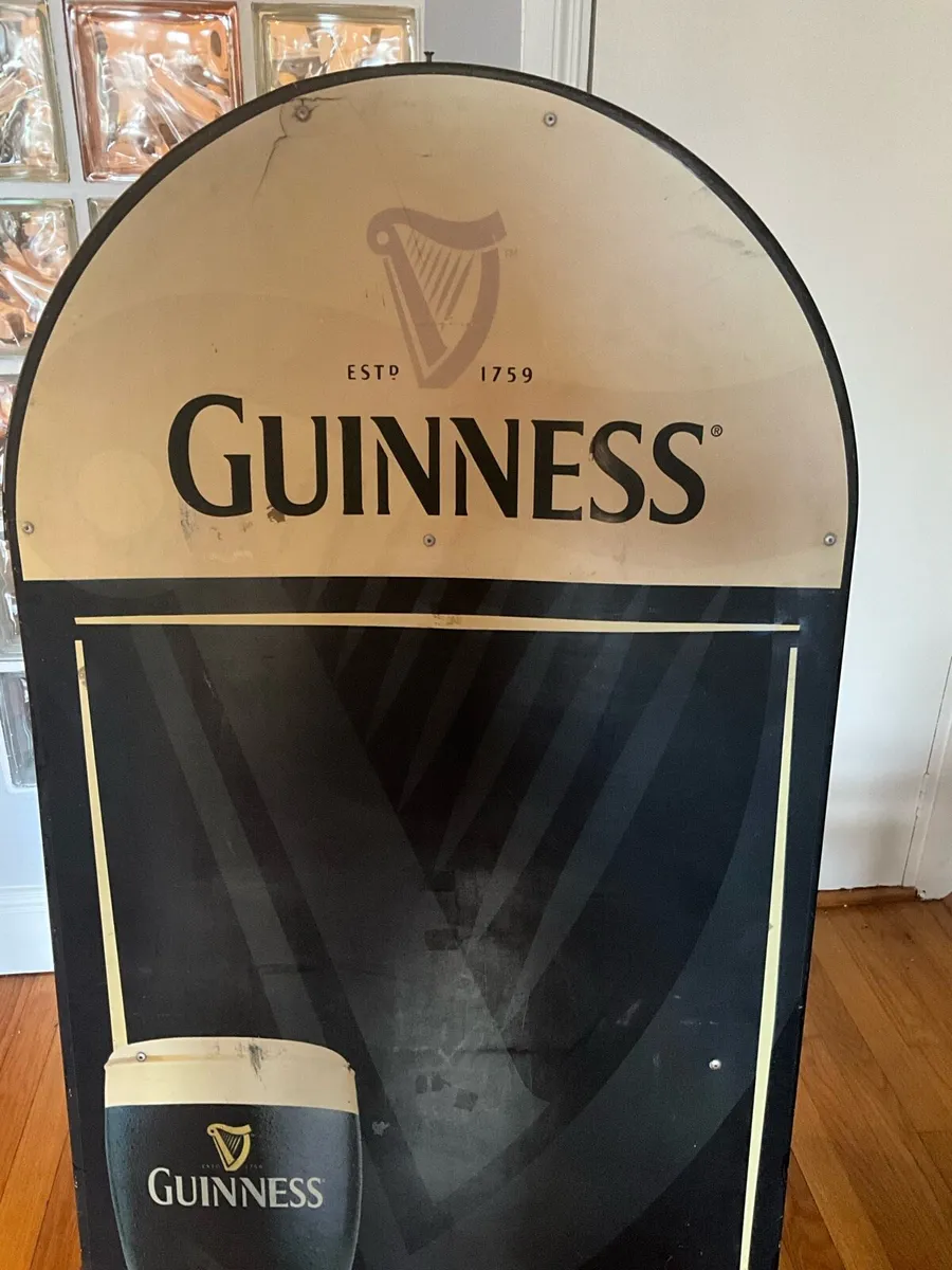 Vintage Guinness 2 Sided Backboard Sign - Image 4