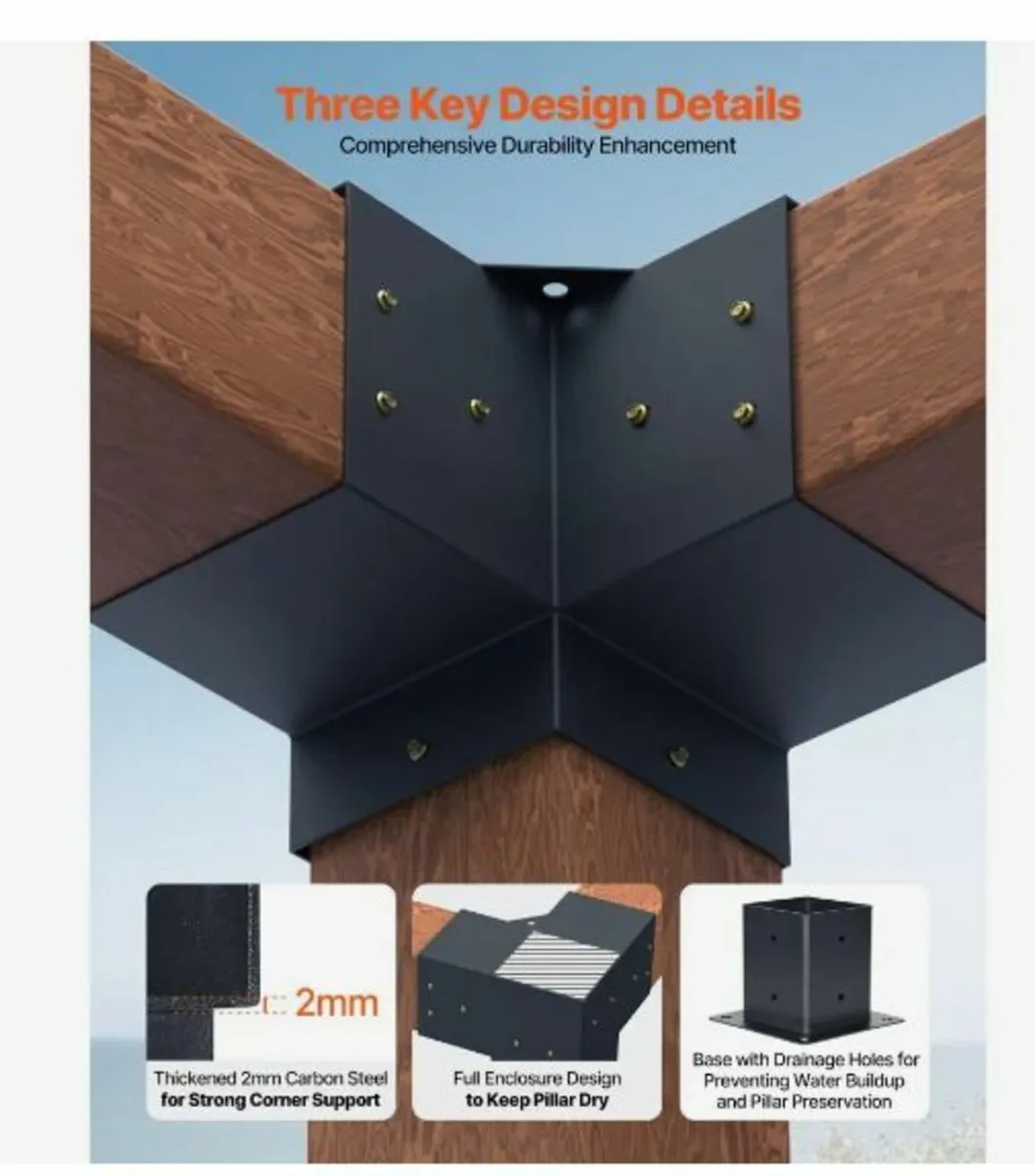 Pergola Bracket Kit 10.2 cm x 10.2 cm - Image 3