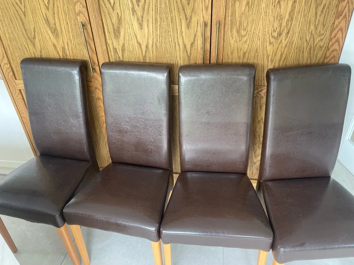 Leather dining chairs ( 5 ) - Image 4