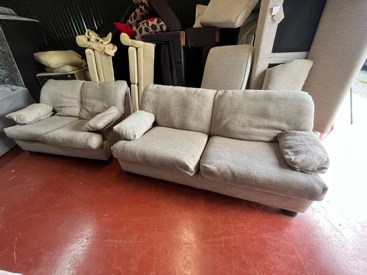 Grey 3+2 sofa matching set furniture couches - Image 3