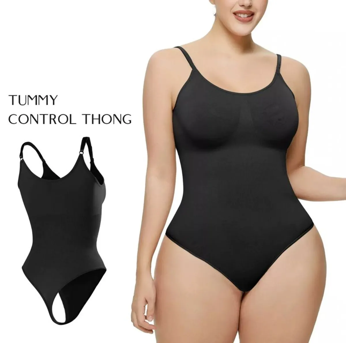 ASELOGNA Women Shapewear Bodysuit Seamless Butt Lifter Tummy Control Body Shaper - Image 1