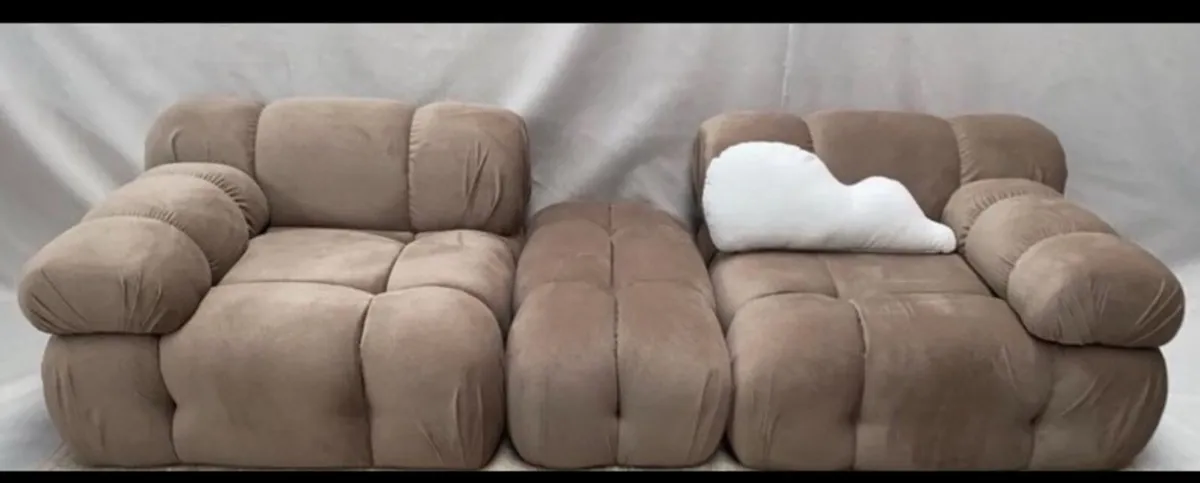 2 seater Couch with footstool