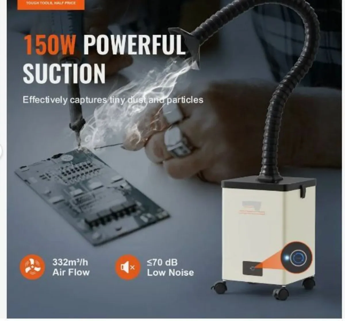 150W Solder Fume Smoke Extractor - Image 2